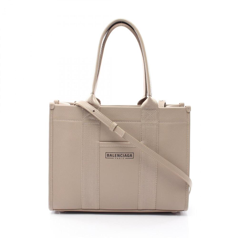 Balenciaga HARDWARE TOTE S 2-Way Tote Bag Handbag Leather Women's Beige 671402